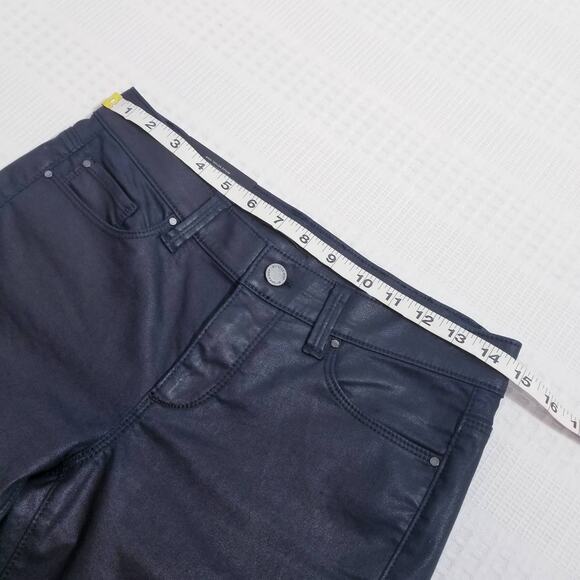 NEW ANN Taylor The Skinny Modern Fit Coated Black Pants - Picture 4 of 9